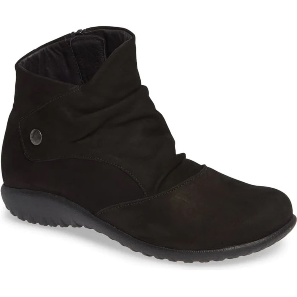 Naot Kahika Suede Slouch Ankle Boots 39 Black